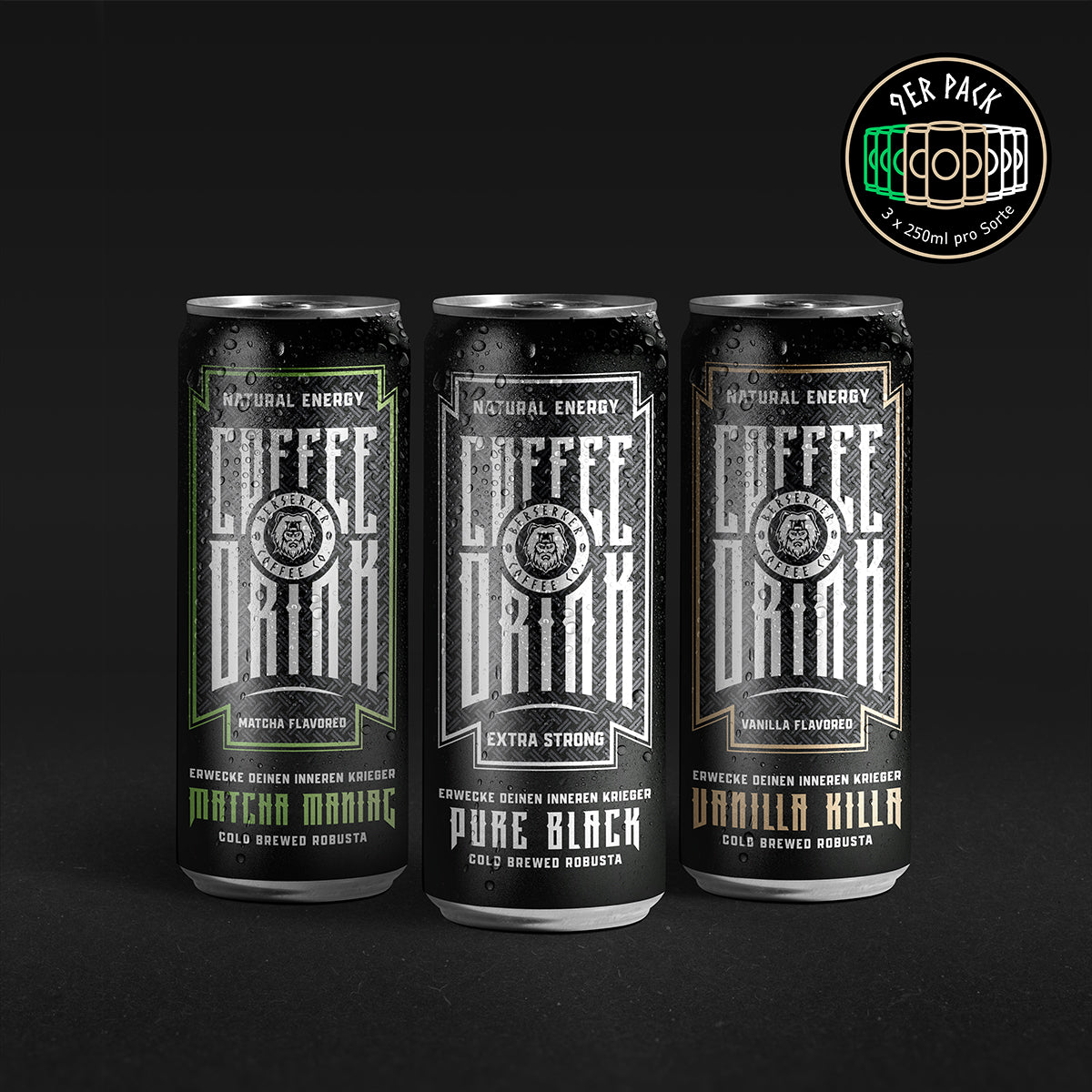Cold Brew Drink - Probierset, 3 Dosen je Sorte